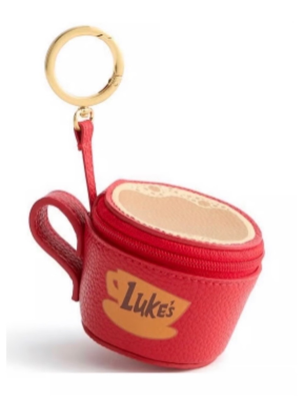 Vera Bradley x Gilmore Girls Coffee Cup Collectible Bag Charm Red Faux Leather